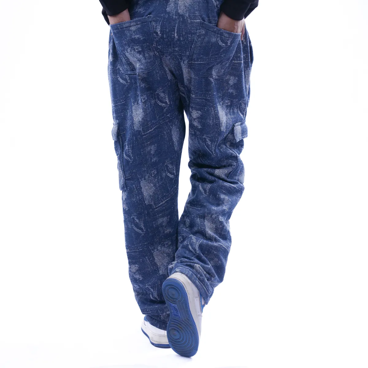 Faded Blueprint Drawcord Trousers